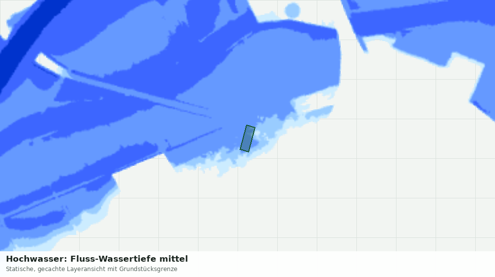 Statische Kartenansicht: Hochwasser: Fluss-Wassertiefe mittel