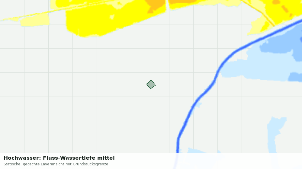 Statische Kartenansicht: Hochwasser: Fluss-Wassertiefe mittel