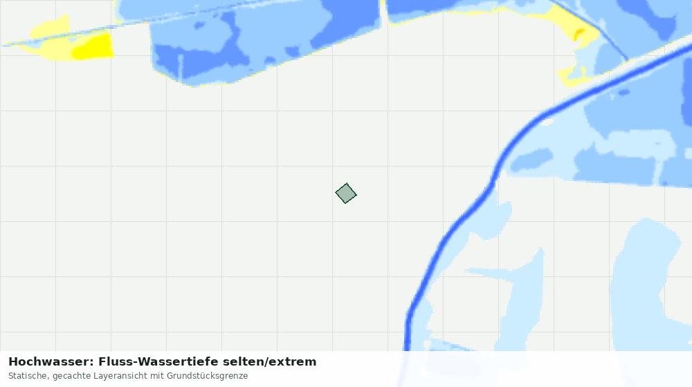 Statische Kartenansicht: Hochwasser: Fluss-Wassertiefe selten/extrem