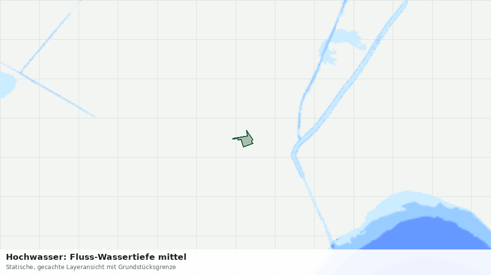 Statische Kartenansicht: Hochwasser: Fluss-Wassertiefe mittel