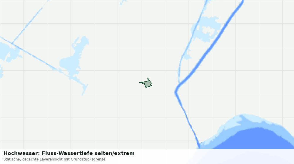 Statische Kartenansicht: Hochwasser: Fluss-Wassertiefe selten/extrem