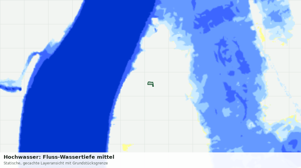 Statische Kartenansicht: Hochwasser: Fluss-Wassertiefe mittel