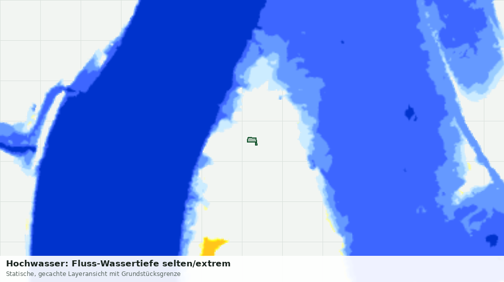 Statische Kartenansicht: Hochwasser: Fluss-Wassertiefe selten/extrem