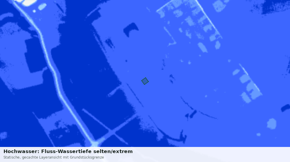 Statische Kartenansicht: Hochwasser: Fluss-Wassertiefe selten/extrem