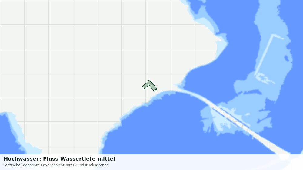 Statische Kartenansicht: Hochwasser: Fluss-Wassertiefe mittel