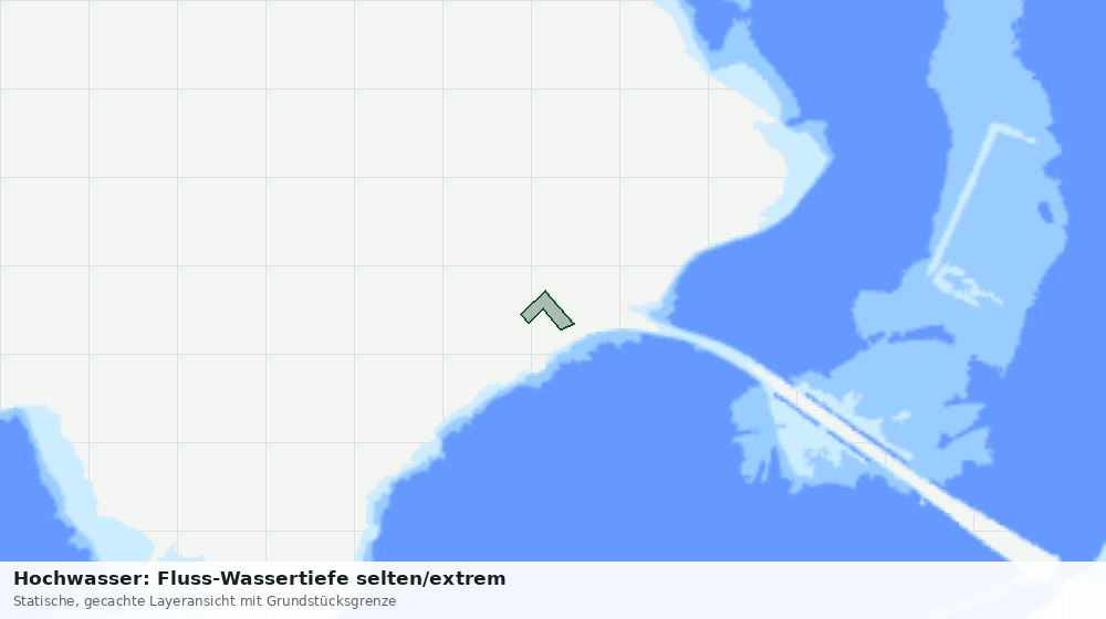 Statische Kartenansicht: Hochwasser: Fluss-Wassertiefe selten/extrem