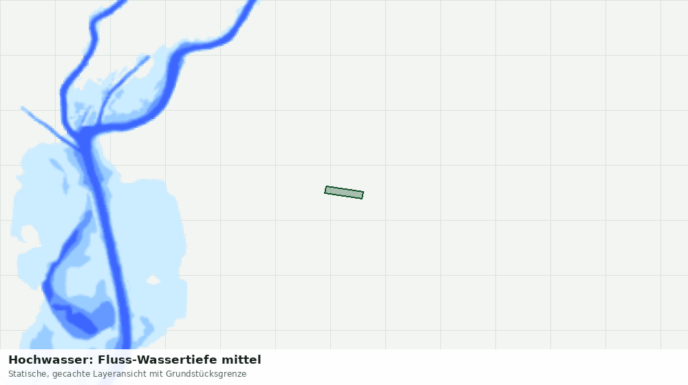 Statische Kartenansicht: Hochwasser: Fluss-Wassertiefe mittel