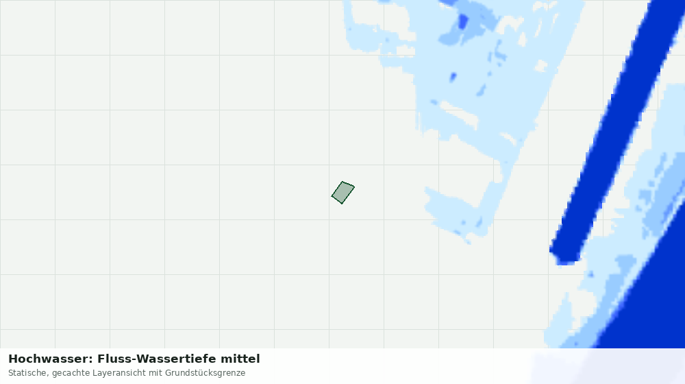 Statische Kartenansicht: Hochwasser: Fluss-Wassertiefe mittel