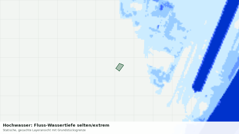 Statische Kartenansicht: Hochwasser: Fluss-Wassertiefe selten/extrem