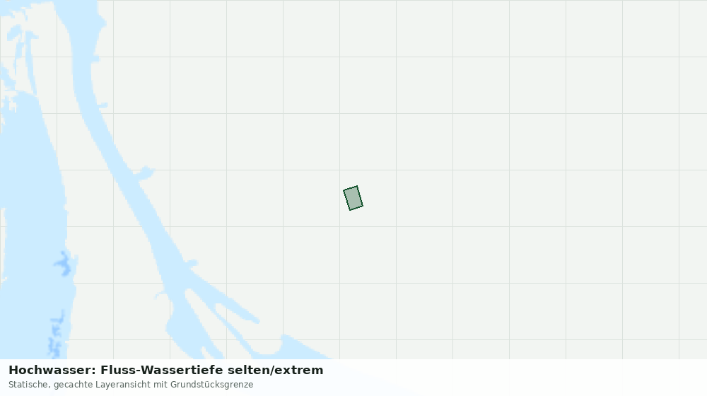Statische Kartenansicht: Hochwasser: Fluss-Wassertiefe selten/extrem