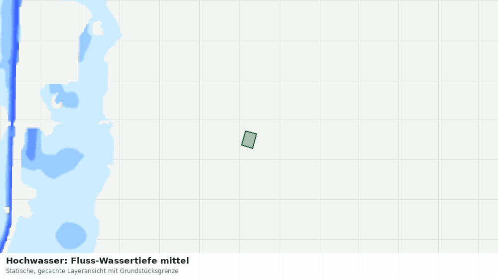 Statische Kartenansicht: Hochwasser: Fluss-Wassertiefe mittel