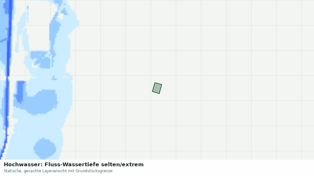 Statische Kartenansicht: Hochwasser: Fluss-Wassertiefe selten/extrem