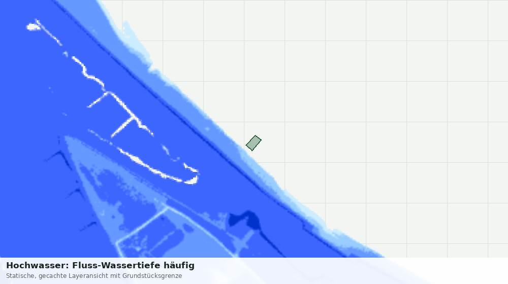 Statische Kartenansicht: Hochwasser: Fluss-Wassertiefe häufig