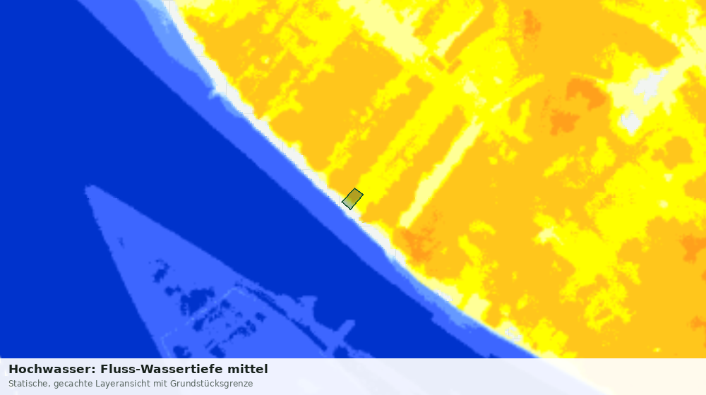 Statische Kartenansicht: Hochwasser: Fluss-Wassertiefe mittel