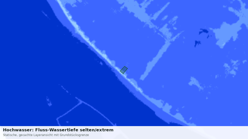 Statische Kartenansicht: Hochwasser: Fluss-Wassertiefe selten/extrem