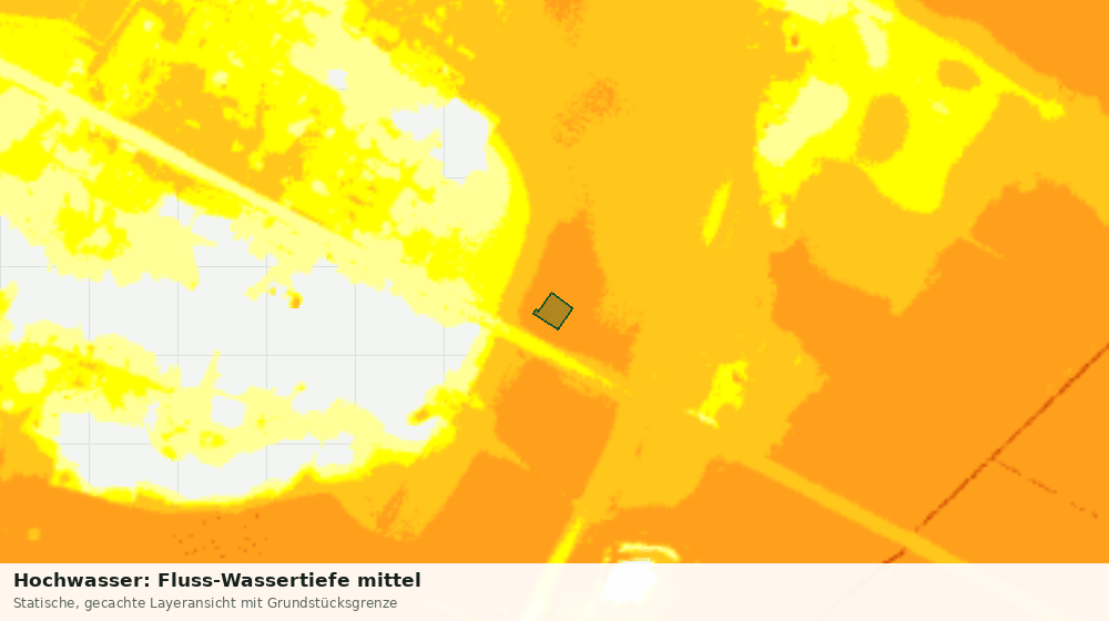 Statische Kartenansicht: Hochwasser: Fluss-Wassertiefe mittel