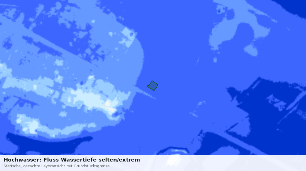 Statische Kartenansicht: Hochwasser: Fluss-Wassertiefe selten/extrem