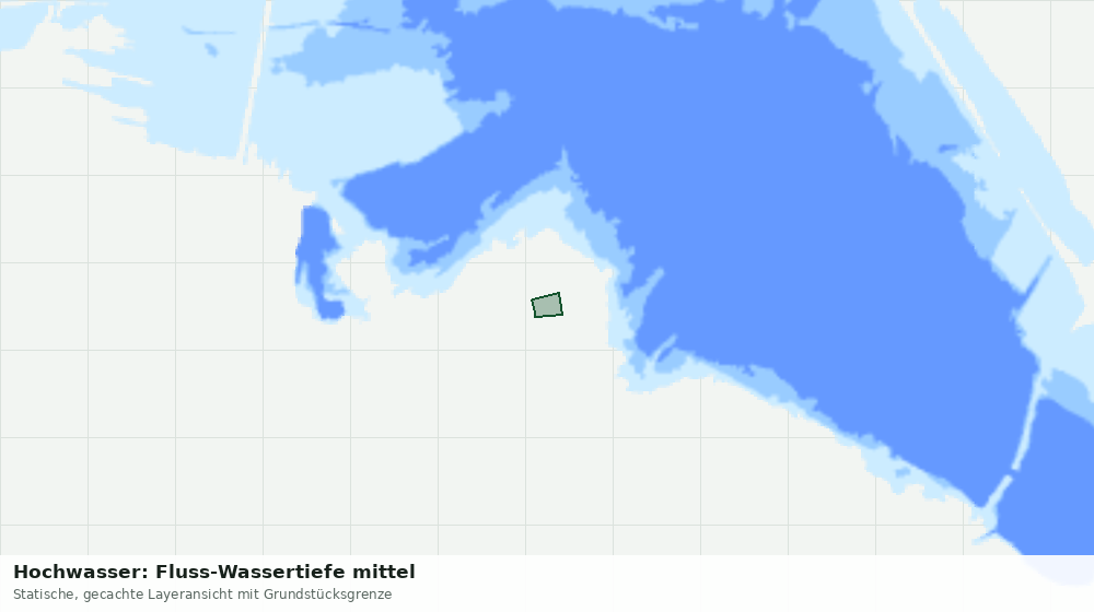 Statische Kartenansicht: Hochwasser: Fluss-Wassertiefe mittel