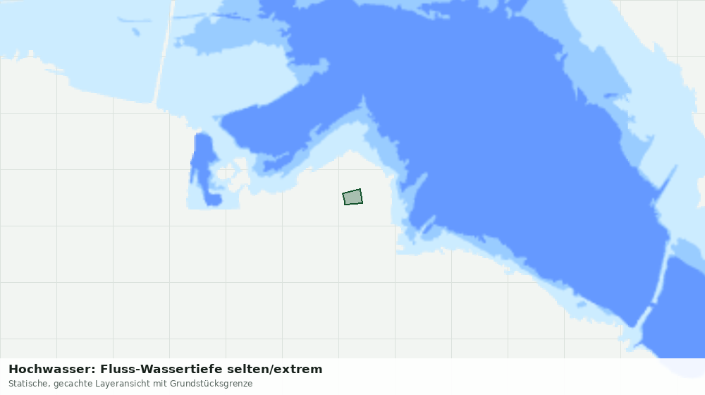 Statische Kartenansicht: Hochwasser: Fluss-Wassertiefe selten/extrem