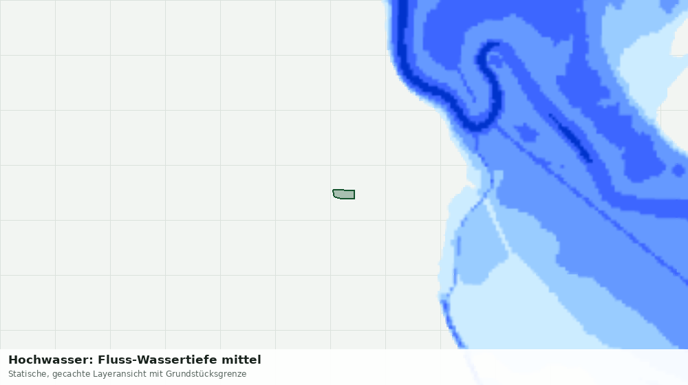 Statische Kartenansicht: Hochwasser: Fluss-Wassertiefe mittel