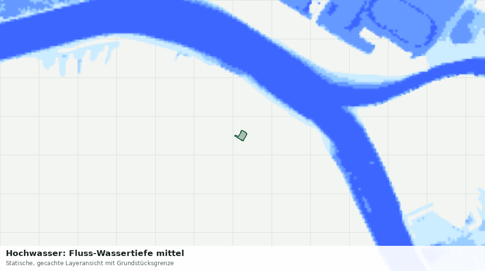 Statische Kartenansicht: Hochwasser: Fluss-Wassertiefe mittel