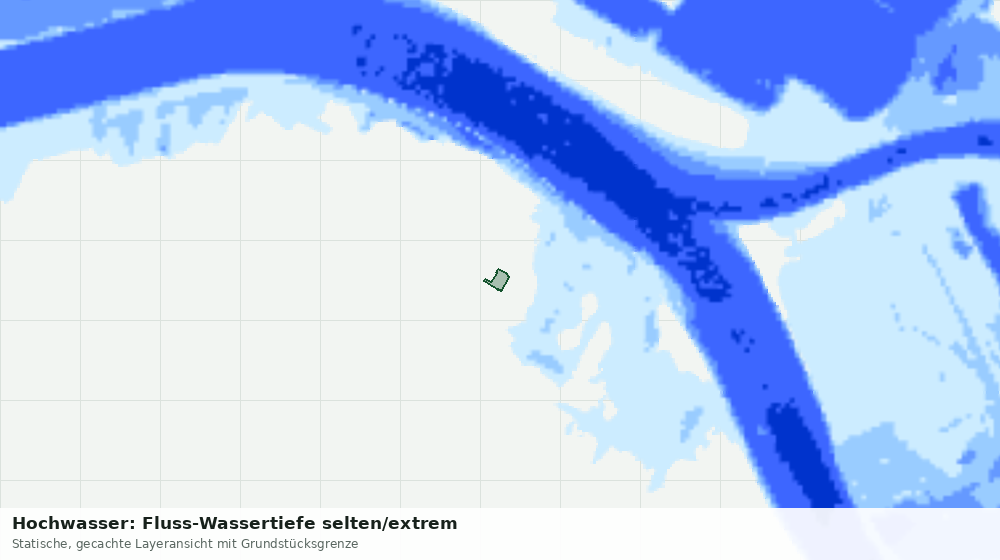 Statische Kartenansicht: Hochwasser: Fluss-Wassertiefe selten/extrem