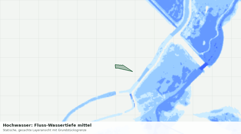 Statische Kartenansicht: Hochwasser: Fluss-Wassertiefe mittel