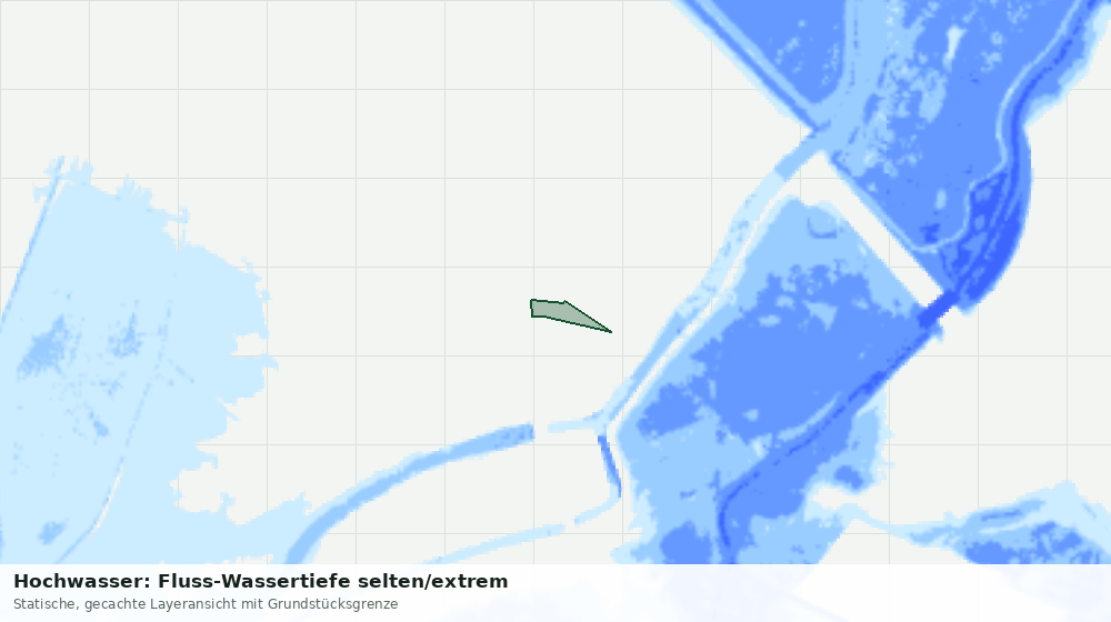 Statische Kartenansicht: Hochwasser: Fluss-Wassertiefe selten/extrem