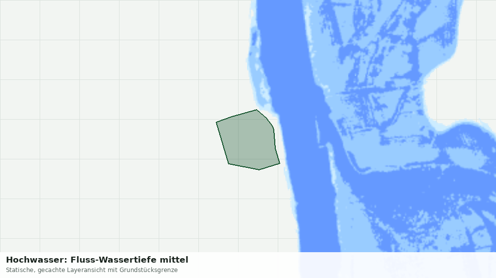 Statische Kartenansicht: Hochwasser: Fluss-Wassertiefe mittel