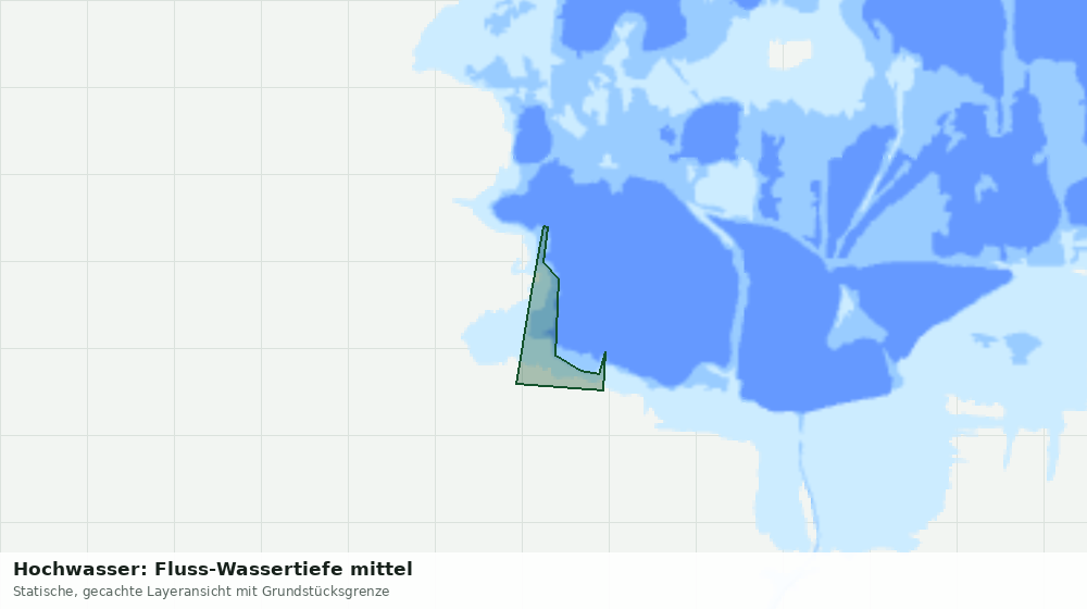 Statische Kartenansicht: Hochwasser: Fluss-Wassertiefe mittel