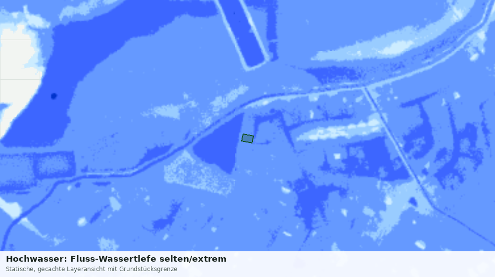 Statische Kartenansicht: Hochwasser: Fluss-Wassertiefe selten/extrem