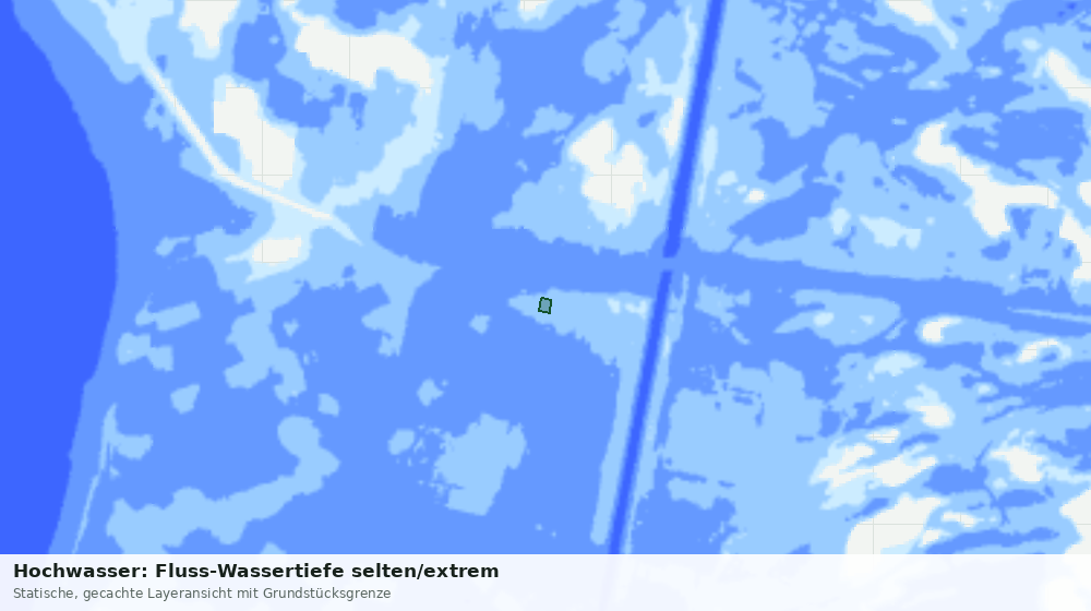 Statische Kartenansicht: Hochwasser: Fluss-Wassertiefe selten/extrem