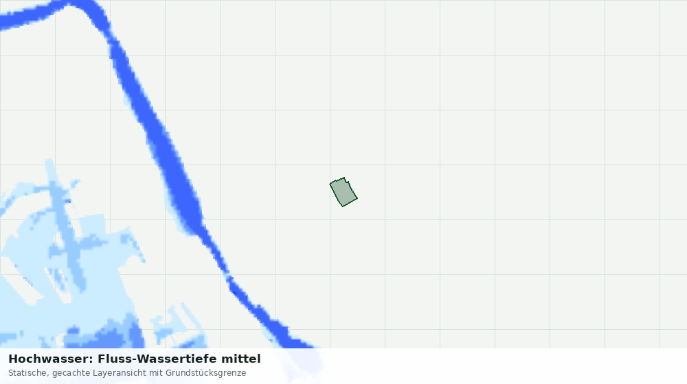 Statische Kartenansicht: Hochwasser: Fluss-Wassertiefe mittel