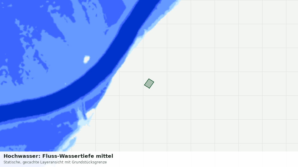 Statische Kartenansicht: Hochwasser: Fluss-Wassertiefe mittel