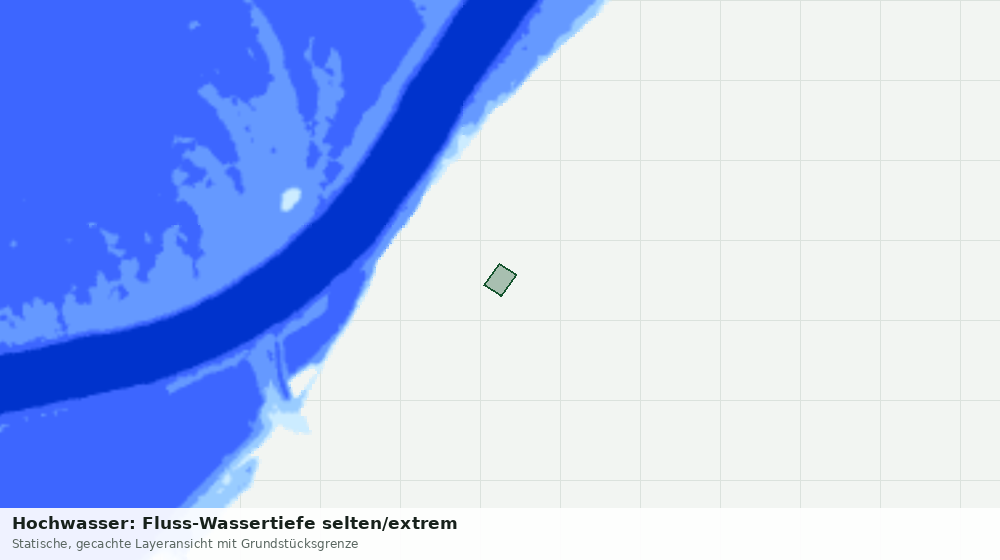 Statische Kartenansicht: Hochwasser: Fluss-Wassertiefe selten/extrem