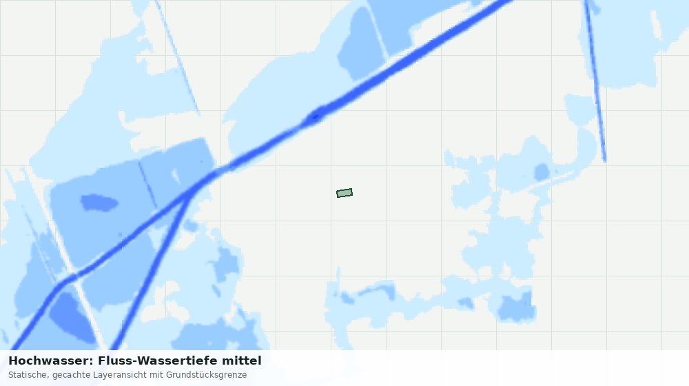 Statische Kartenansicht: Hochwasser: Fluss-Wassertiefe mittel