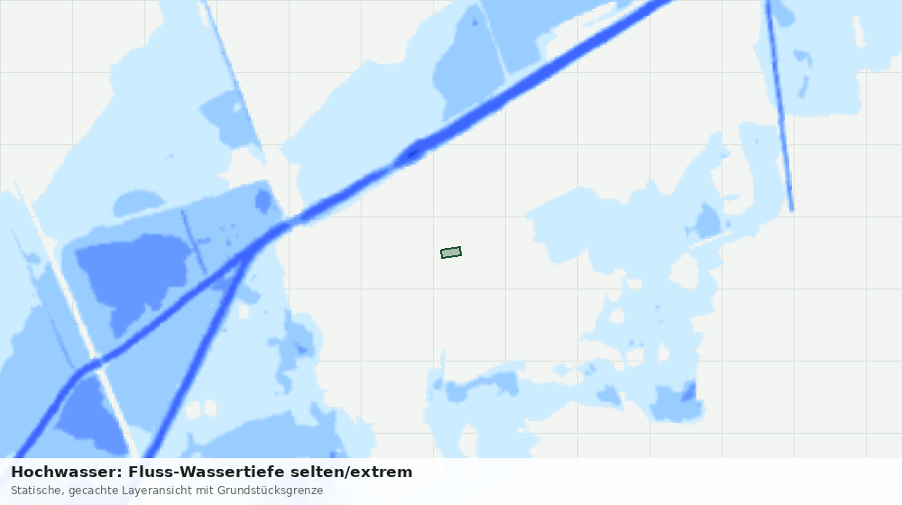Statische Kartenansicht: Hochwasser: Fluss-Wassertiefe selten/extrem
