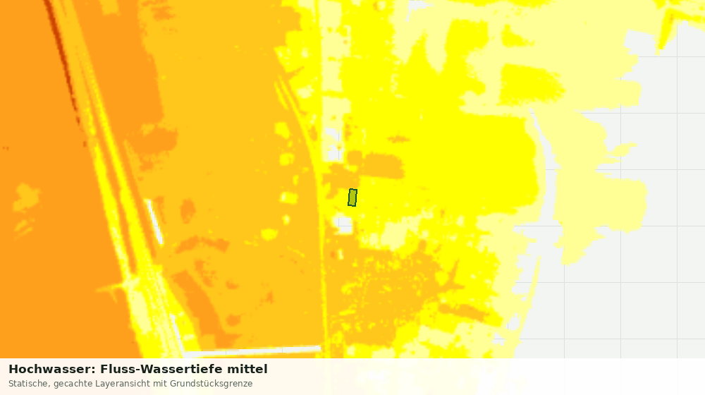 Statische Kartenansicht: Hochwasser: Fluss-Wassertiefe mittel