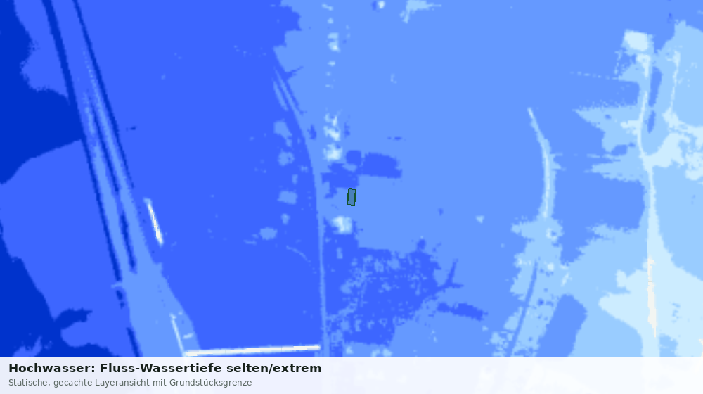 Statische Kartenansicht: Hochwasser: Fluss-Wassertiefe selten/extrem