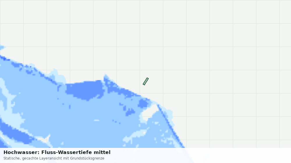 Statische Kartenansicht: Hochwasser: Fluss-Wassertiefe mittel