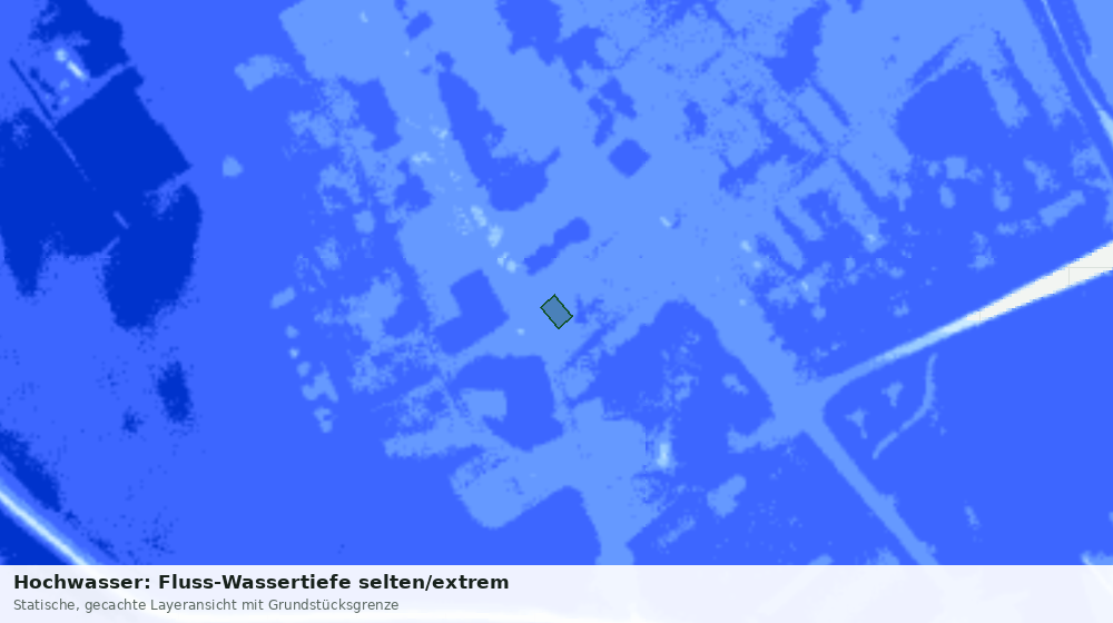 Statische Kartenansicht: Hochwasser: Fluss-Wassertiefe selten/extrem