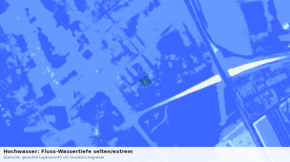 Statische Kartenansicht: Hochwasser: Fluss-Wassertiefe selten/extrem