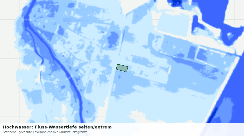 Statische Kartenansicht: Hochwasser: Fluss-Wassertiefe selten/extrem