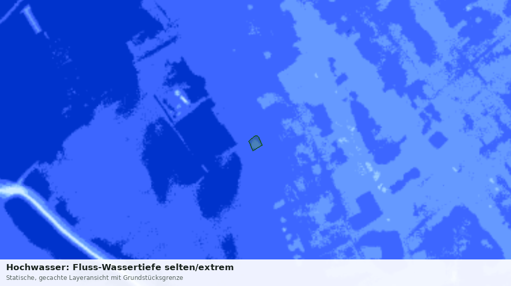 Statische Kartenansicht: Hochwasser: Fluss-Wassertiefe selten/extrem