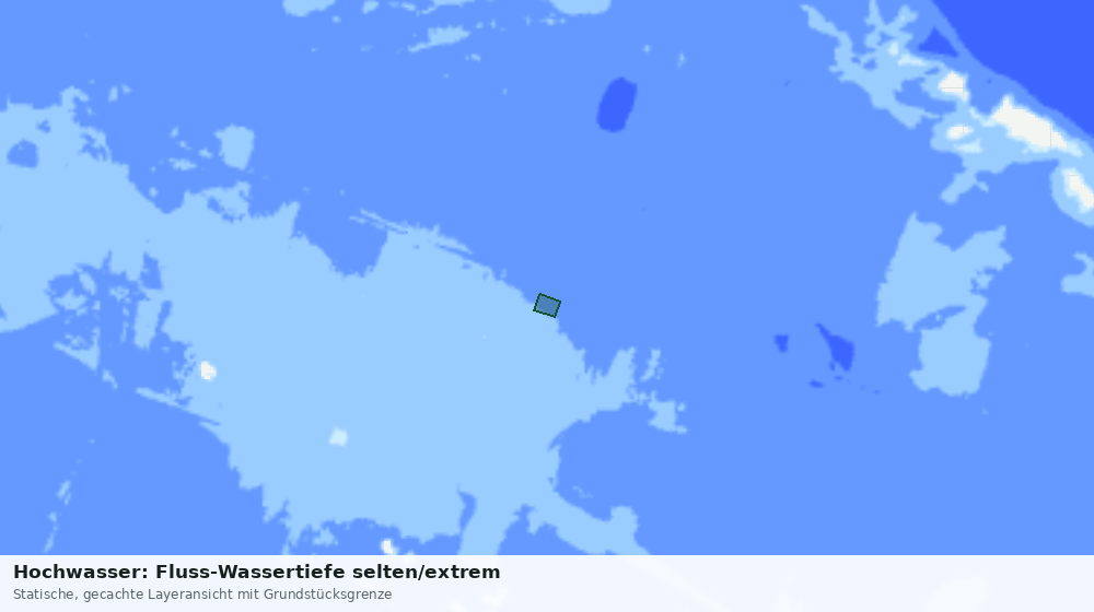 Statische Kartenansicht: Hochwasser: Fluss-Wassertiefe selten/extrem