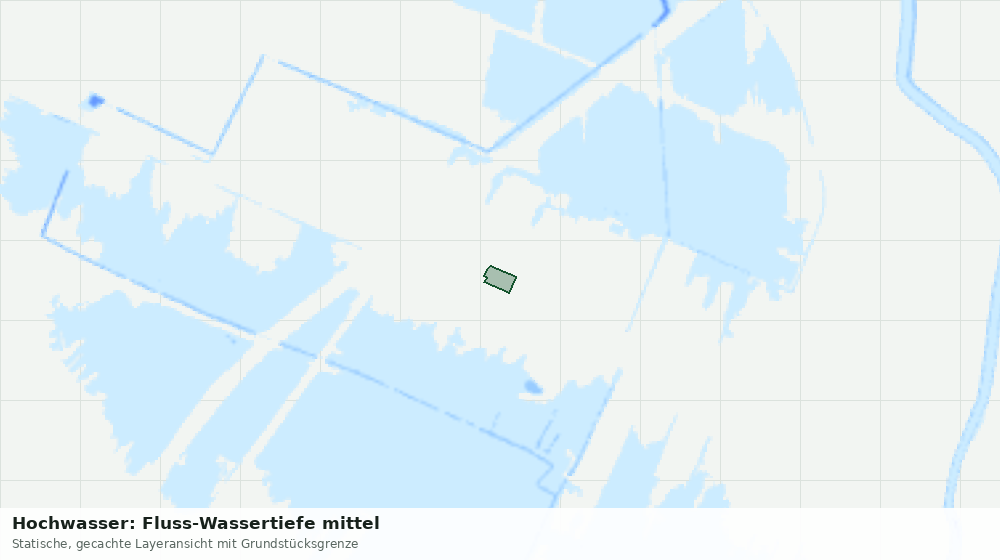 Statische Kartenansicht: Hochwasser: Fluss-Wassertiefe mittel