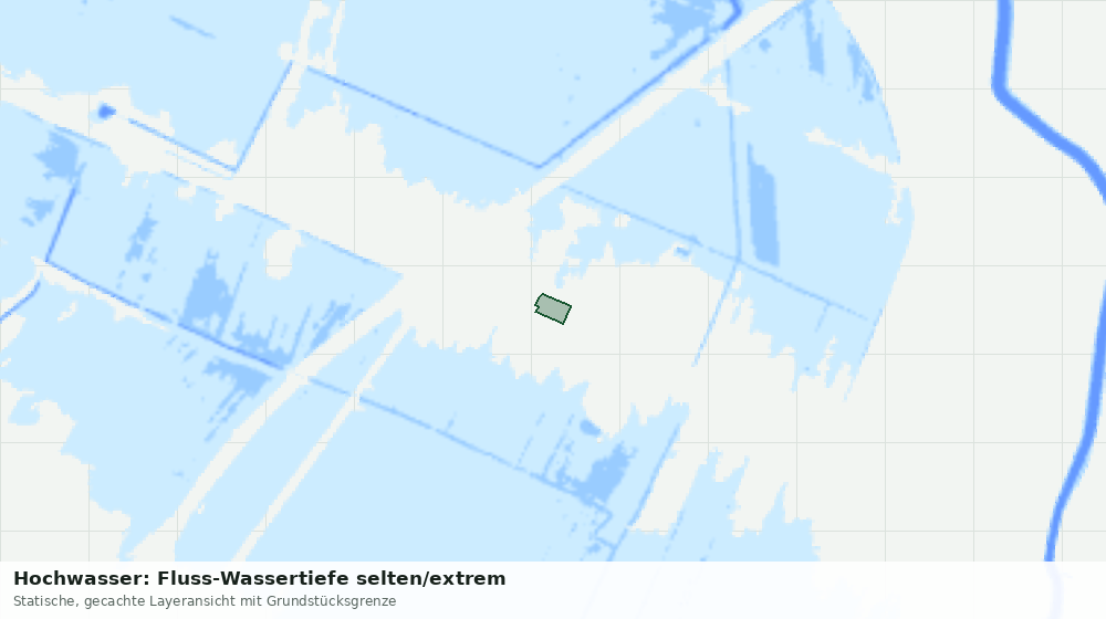Statische Kartenansicht: Hochwasser: Fluss-Wassertiefe selten/extrem
