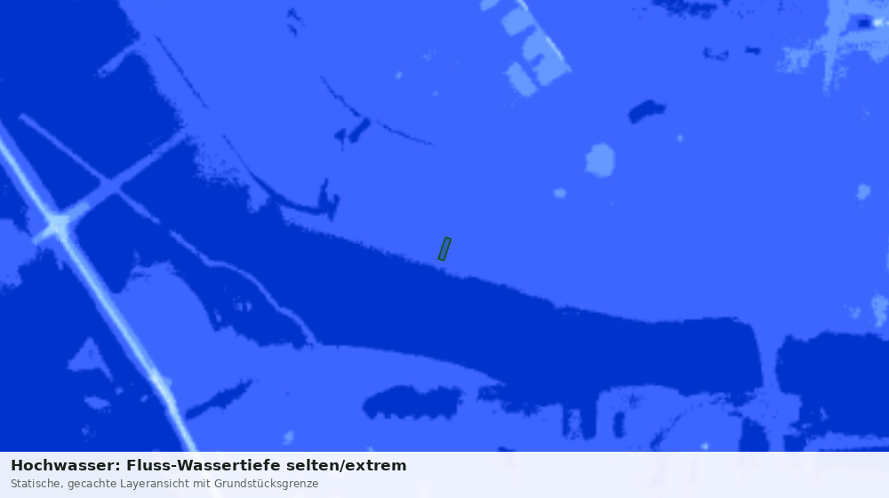 Statische Kartenansicht: Hochwasser: Fluss-Wassertiefe selten/extrem
