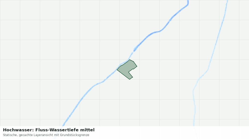 Statische Kartenansicht: Hochwasser: Fluss-Wassertiefe mittel