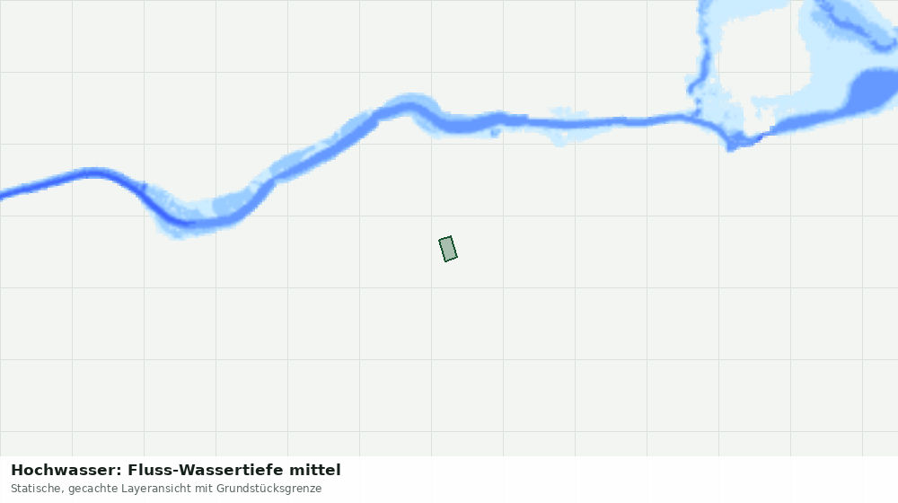 Statische Kartenansicht: Hochwasser: Fluss-Wassertiefe mittel